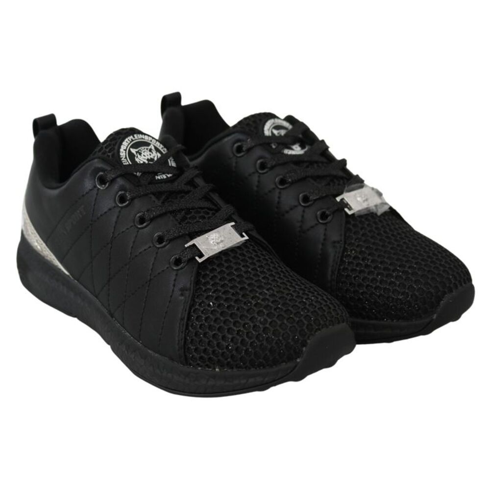 Plein Sport Black Polyester Runner Gisella Sneakers Women's Shoes